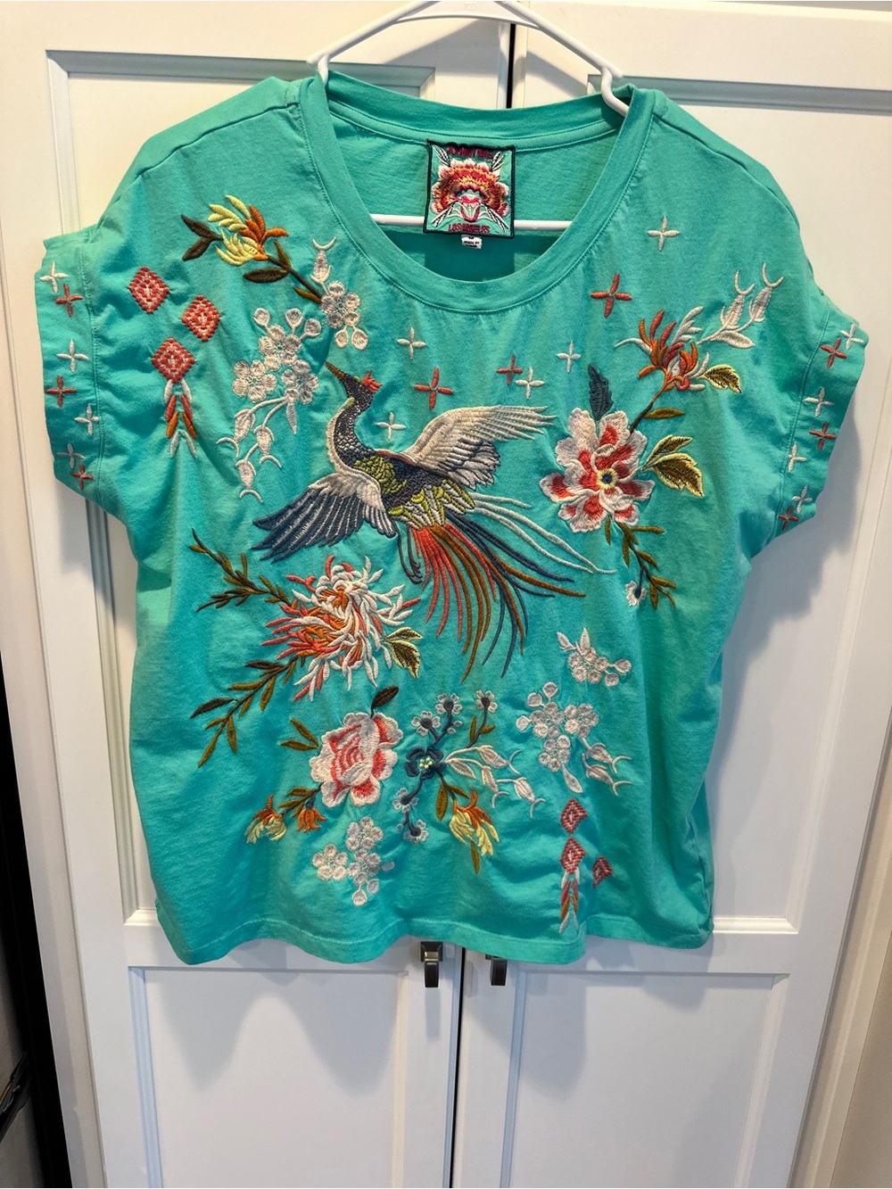 Johnny Was Ceretti Embroidered 'Tee Size M - Picture 8 of 12